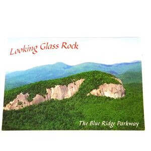 VTG Looking Glass Rock NC Postcard APS Jim Doane Quartz Formation NOS